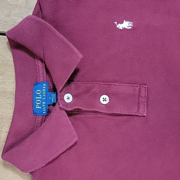 Kids Polo by Ralph Lauren Shirt, Maroon, Size 7, Pre-owned EUC - Picture 4 of 7